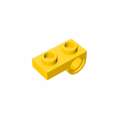 GOBRICKS GDS-854  Modified 1 x 2 with Pin Hole on Bottom - YWOBB