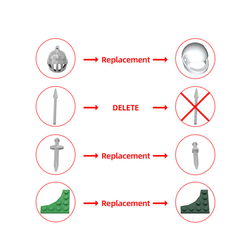 GOBRICKS MOC 101775 Black Falcon Knight's Castle - YWOBB