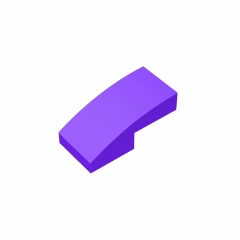 GOBRICKS GDS-656  Curved 2 x 1 - YWOBB