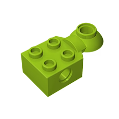 GOBRICKS GDS-1089 Brick Modified 2 x 2 with Pin Hole, Rotation Joint Ball Half - YWOBB
