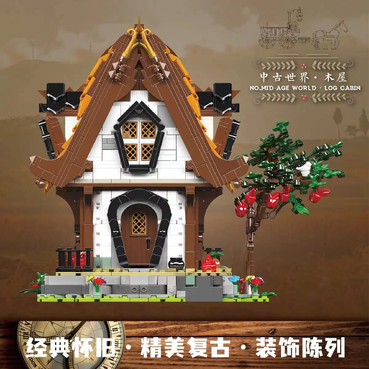 Mould King 16054 Midage World Log Cabin - YWOBB
