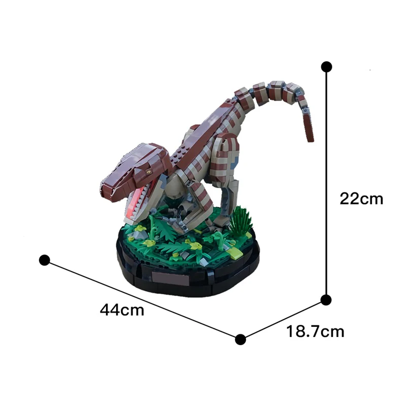 GOBRICKS MOC 175051 Velociraptor Statue - YWOBB