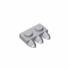 GOBRICKS GDS-871  Modified 1 x 2 with 3 Teeth - YWOBB