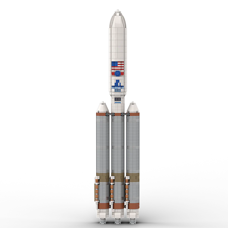GOBRICKS MOC 121058 1:110 Atlas V Heavy - YWOBB