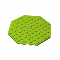 GOBRICKS GDS-840  Modified 10 x 10 Octagonal with Hole - YWOBB