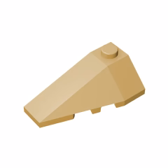 GOBRICKS GDS-755 Wedge 4 x 2 Triple Left - YWOBB