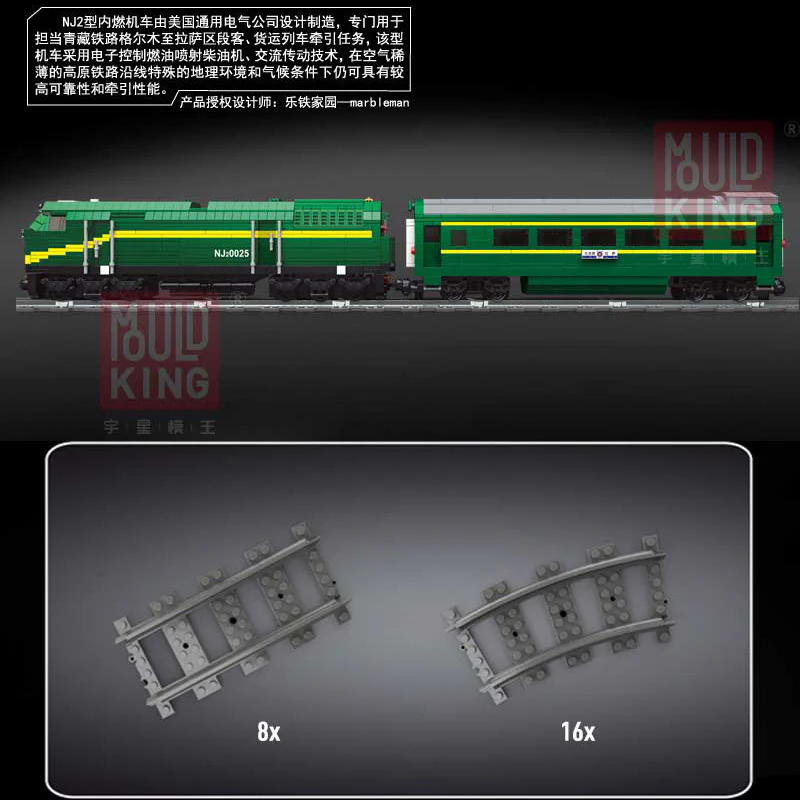 Mould King 12001  NJ2 Diesel Locomotives - YWOBB