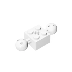GOBRICKS GDS-977 Brick Modified 2 x 2 with Balls with Holes and Axle Hole - YWOBB