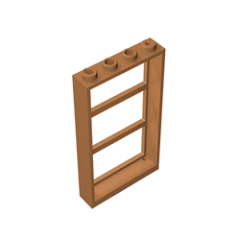 GOBRICKS GDS-764 Window 1 x 4 x 6 Frame with 3 Panes - YWOBB