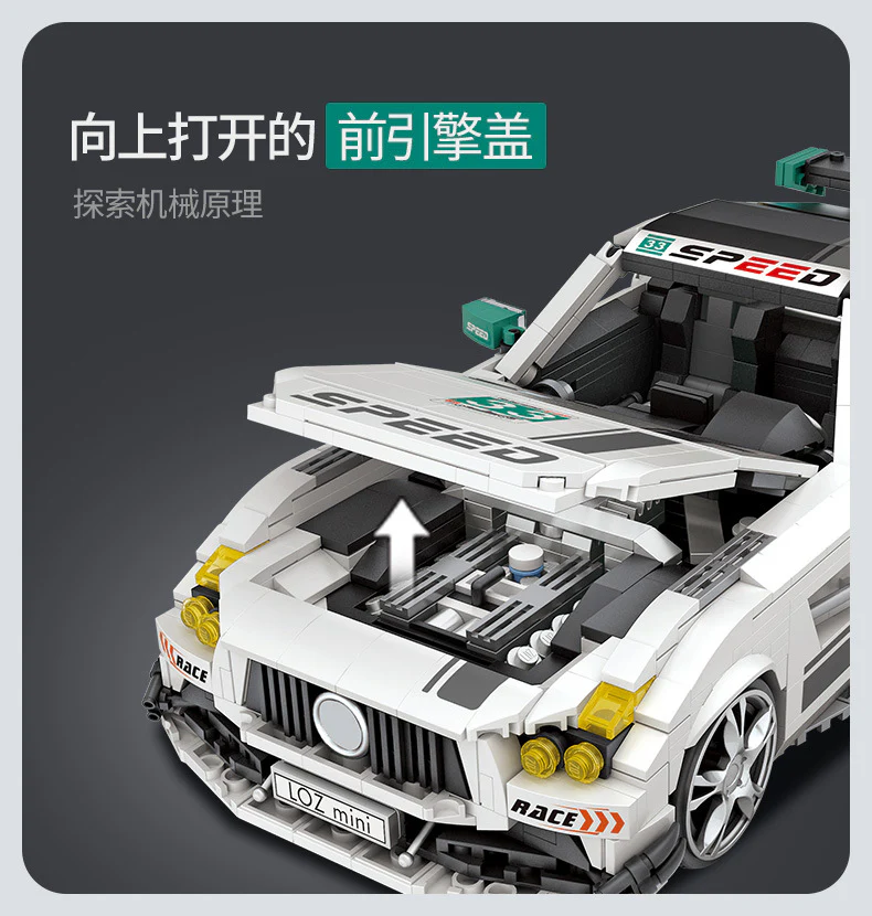 LOZ 1128 Racing Car - YWOBB