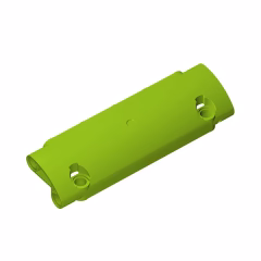 GOBRICKS GDS-1010 Panel Curved 11 x 3 with 2 Pin Holes through Panel Surface - YWOBB