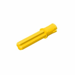 GOBRICKS GDS-930  Axle 2L with Pin with Friction Ridges Lengthwise - YWOBB