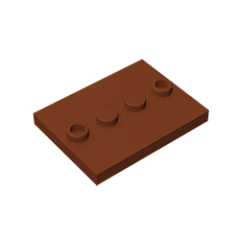 GOBRICKS GDS-980 Modified 3 x 4 with 4 Studs in Center - YWOBB