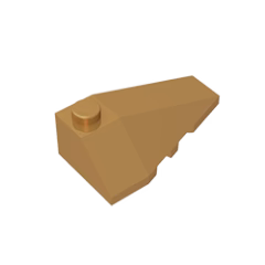 GOBRICKS GDS-754 Wedge 4 x 2 Triple Right - YWOBB