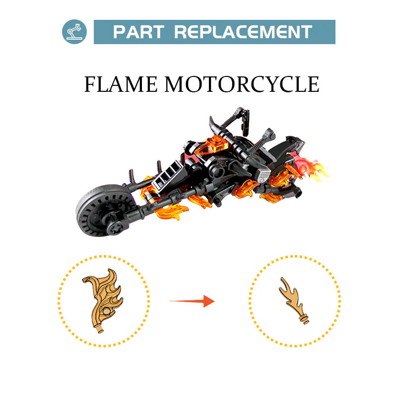 MOC 25824 Ghost Rider's Motorbike - YWOBB