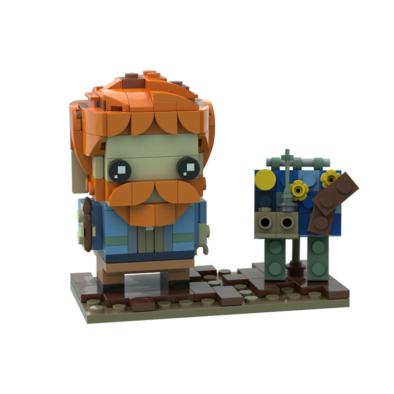 GOBRICKS MOC 74161 Vincent van Gogh Brickheadz - YWOBB