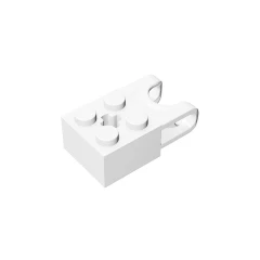 GOBRICKS GDS-1206 Brick Modified 2 x 2 with Ball Socket and Axle Hole - Straight Forks with Round Ends and Open Sides - YWOBB