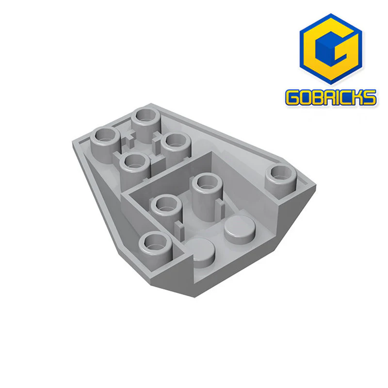 GOBRICKS GDS-1124 Wedge 4 x 4 Triple Inverted with Connections between 2 Studs - YWOBB