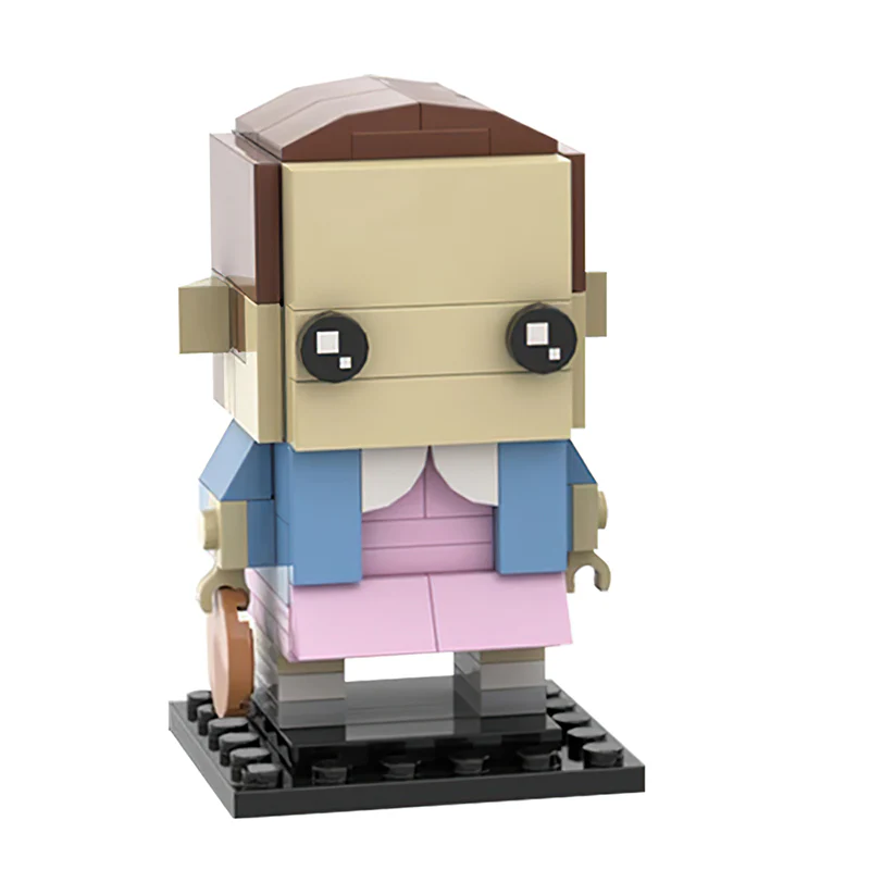 GOBRICKS MOC 26518 Stranger Things Brickheadz Collection-Dustin & Eleven - YWOBB