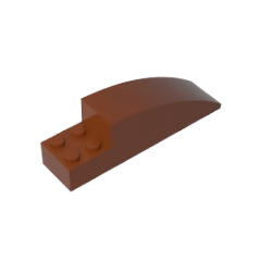 GOBRICKS GDS-1516 Slope Curved 8 x 2 x 2 with 4 Recessed Studs - YWOBB