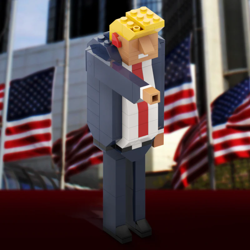 GOBRICKS MOC A1472Y02 Trump shooting version - YWOBB