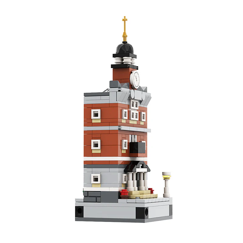 GOBRICKS MOC 145902 Microscale Town Hall 8x8 - YWOBB