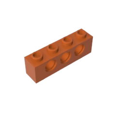 GOBRICKS GDS-625  Brick 1 x 4 with Holes - YWOBB