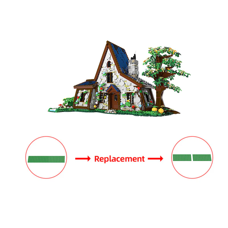 GOBRICKS MOC A1021 witch house - YWOBB