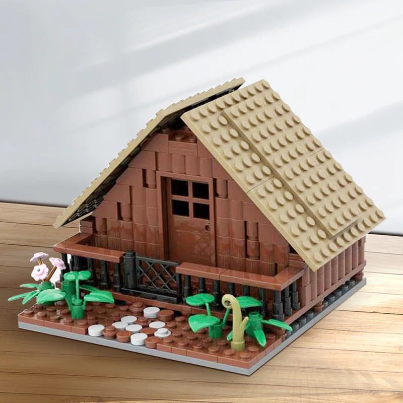 GOBRICKS MOC 146915 Wooden House (without interior) - YWOBB