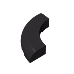 GOBRICKS GDS-1275 Round Corner 5 x 5 x 1 without Studs - YWOBB