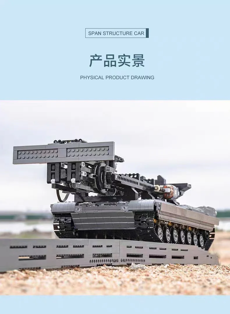 Mould King 20002 Ultimate Abrams with Bridge Layer AVLB OVP EU Warehouse Version - YWOBB