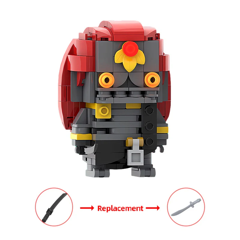 GOBRICKS MOC 167310 Mummified Ganondorf (Legend of Zelda: Tears of the Kingdom) Brickheadz - YWOBB