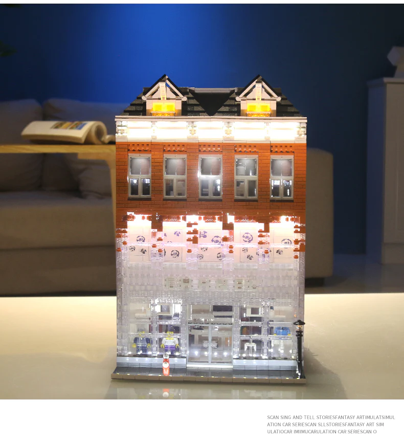 Mould King 16021 Chanel Crystal House with LED lights - YWOBB