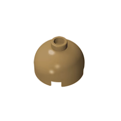 GOBRICKS GDS-742 Round 2 x 2 Dome Top - Hollow Stud with Bottom Axle Holder x Shape + Orientation - YWOBB