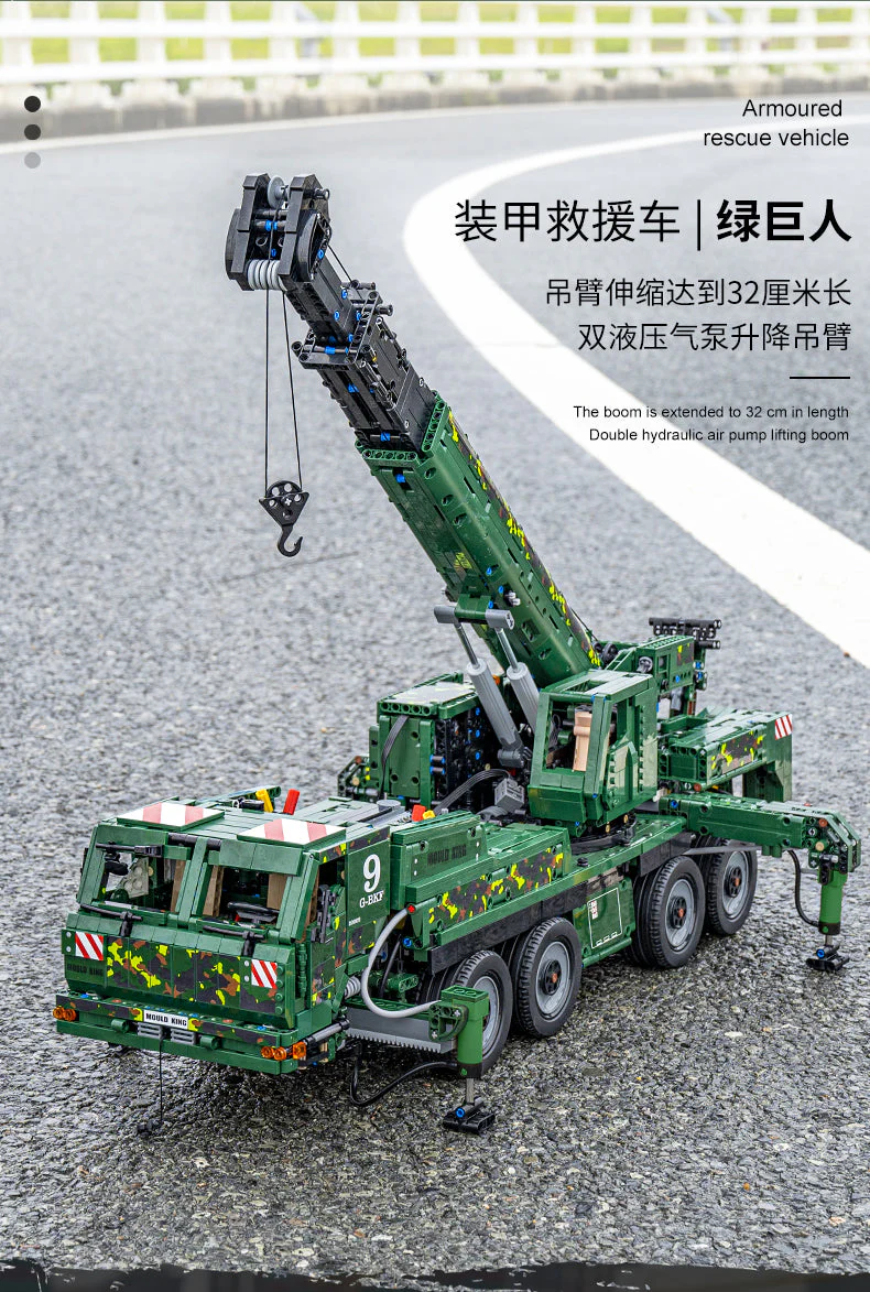 Mould King 20009 Armored Recovery Crane G-BKF OVP EU Warehouse Version - YWOBB