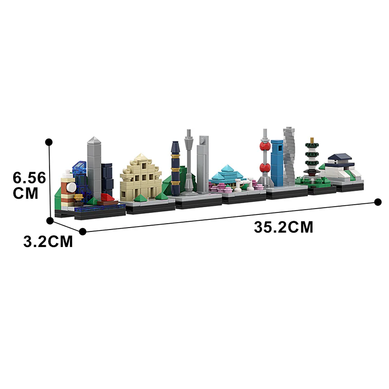 GOBRICKS MOC A0162Y02 China Skyline B - YWOBB
