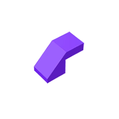 GOBRICKS GDS-1484 Slope 45 2 x 1 with Cutout without Stud - YWOBB