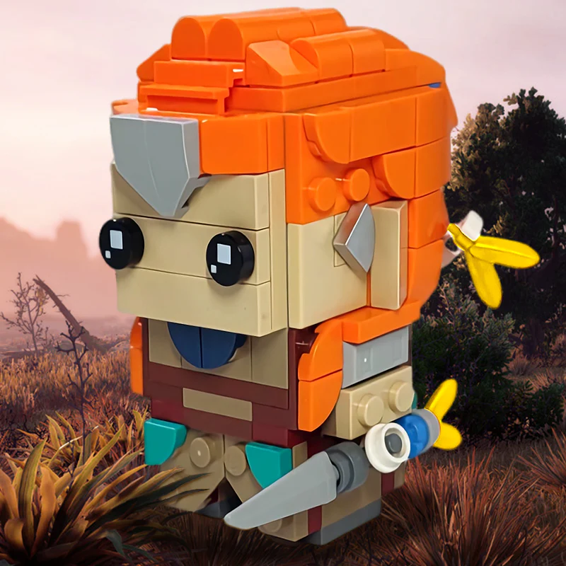 GOBRICKS MOC 171549 Horizon Zero Dawn Aloy Brickheadz - YWOBB
