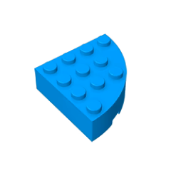 GOBRICKS GDS-1014 Round Corner 4 x 4 Full Brick - YWOBB