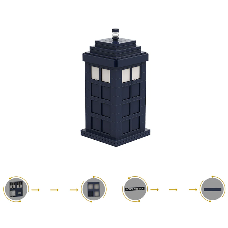 GOBRICKS MOC 100350 doctor who Tardis - YWOBB