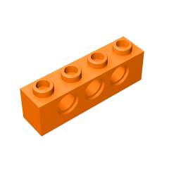 GOBRICKS GDS-625  Brick 1 x 4 with Holes - YWOBB