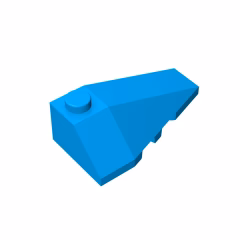 GOBRICKS GDS-754 Wedge 4 x 2 Triple Right - YWOBB
