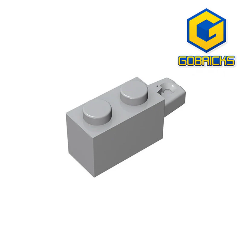 GOBRICKS GDS-1093 Hinge Brick 1 x 2 Locking with 1 Finger Horizontal End - YWOBB