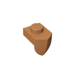 GOBRICKS GDS-869 Modified 1 x 1 with Tooth Vertical - YWOBB