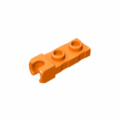 GOBRICKS GDS-851  Modified 1 x 2 with Small Tow Ball Socket on End - YWOBB