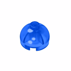 GOBRICKS GDS-742 Round 2 x 2 Dome Top - Hollow Stud with Bottom Axle Holder x Shape + Orientation - YWOBB