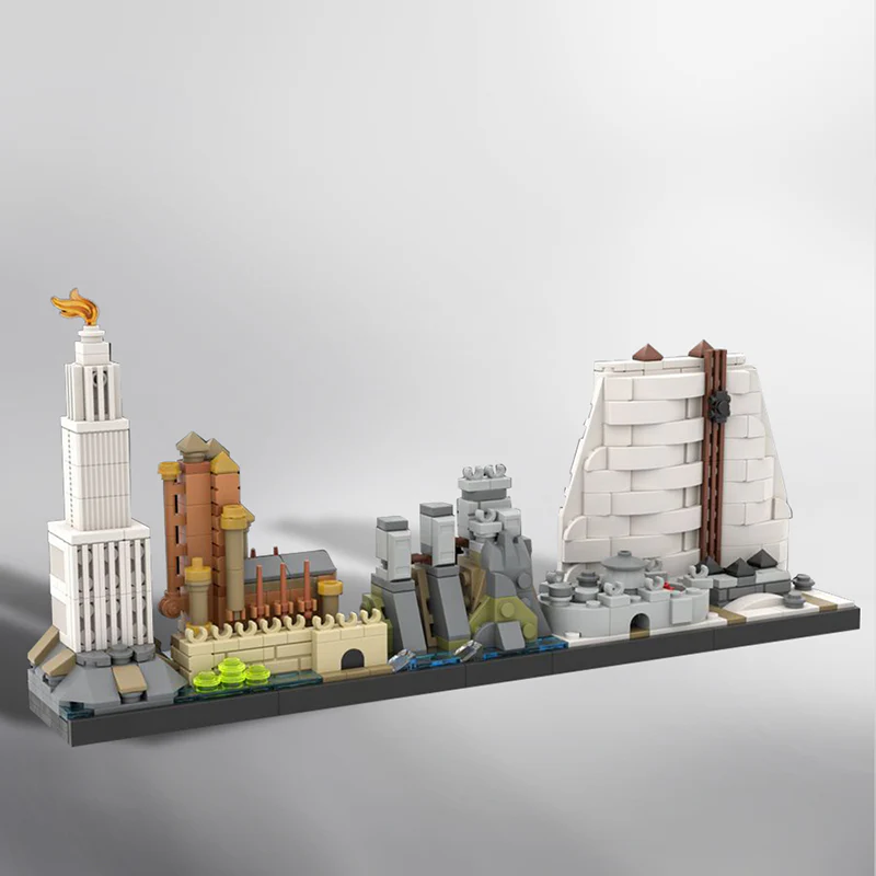 GOBRICKS MOC 126439 Game of Thrones skyline - YWOBB