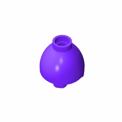 GOBRICKS GDS-1194 Round 2 x 2 Dome Bottom with Studs - YWOBB