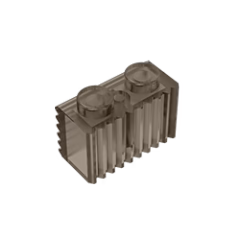 GOBRICKS GDS-797  Modified 1 x 2 with Grille  / Fluted Profile - YWOBB