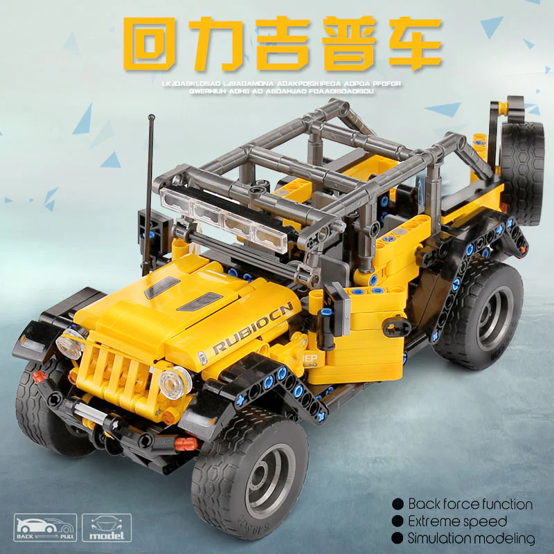 SY 8203 Jeeps Wrangler Pull Back Car - YWOBB